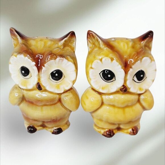 Vintage Lefton OWL Salt & Pepper Shaker Set Japan Exclusive - Picture 6 of 8